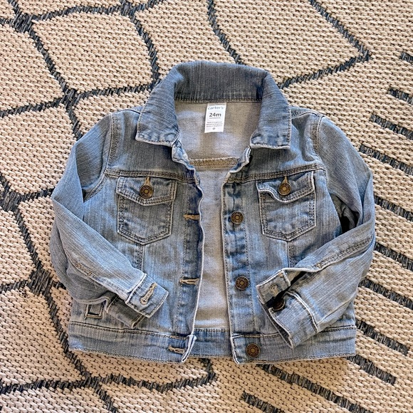 24 M Carters Blue Jean Jacket Girls - Picture 1 of 4